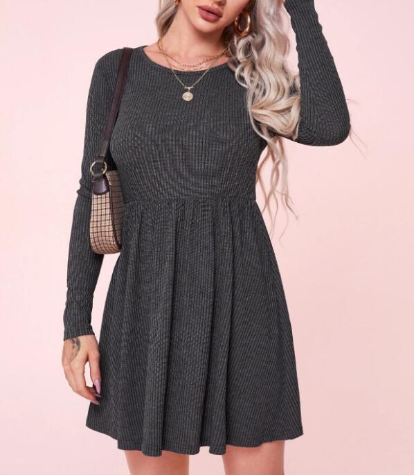 Damen Jerseykleid mit langen Ärmeln Drune