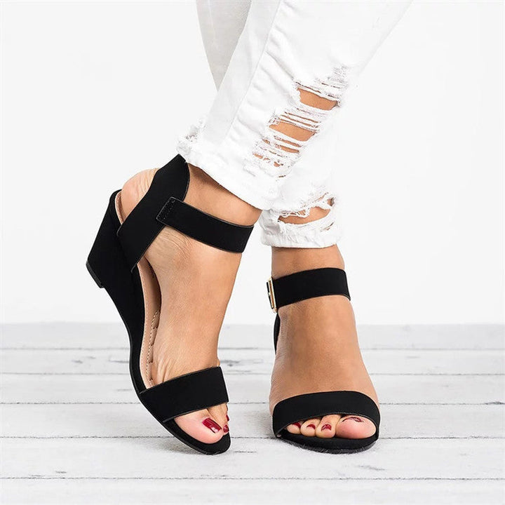 Damen Wedge-Sandalen mit verstellbarem Riemen und komfortablem Fußbett Drune