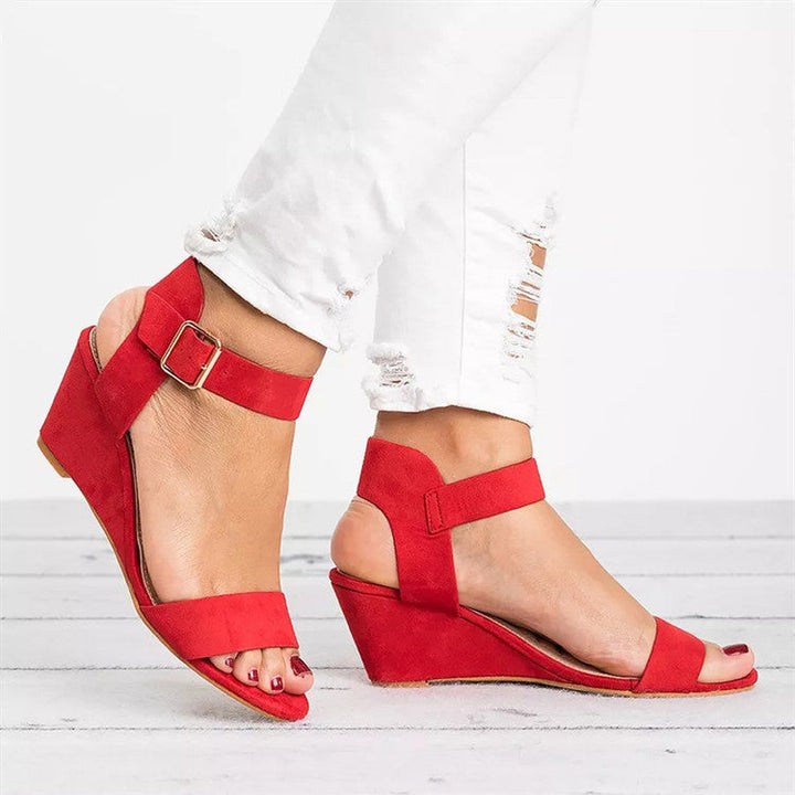 Damen Wedge-Sandalen mit verstellbarem Riemen und komfortablem Fußbett Drune