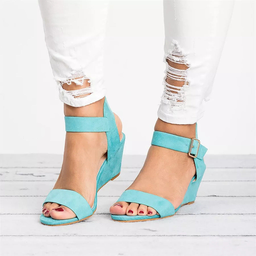 Damen Wedge-Sandalen mit verstellbarem Riemen und komfortablem Fußbett Drune