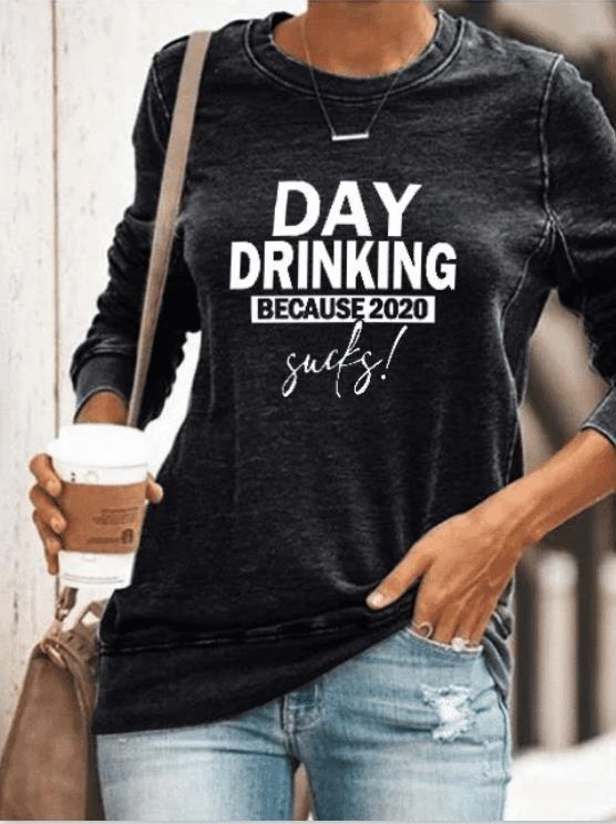 Damen Sweatshirt mit humorvollem Schriftzug Drune