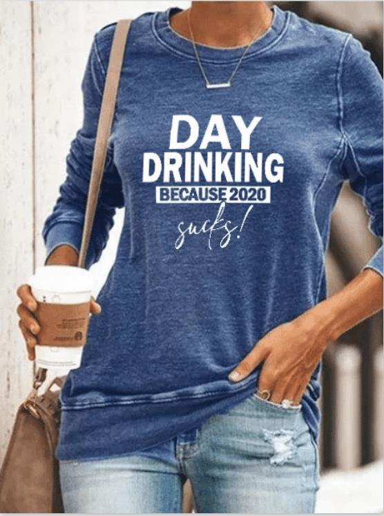 Damen Sweatshirt mit humorvollem Schriftzug Drune