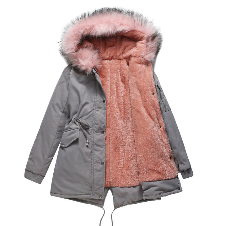 Drune | Baumwolle Kunstpelz Kapuzenparka Jacke Lässige Passform Jacke