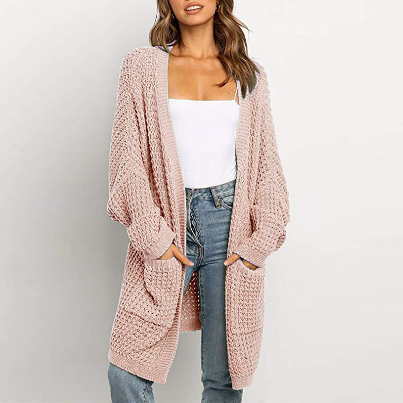 Damen Grobstrick-Cardigan mit praktischen Taschen und lockerer Passform Drune