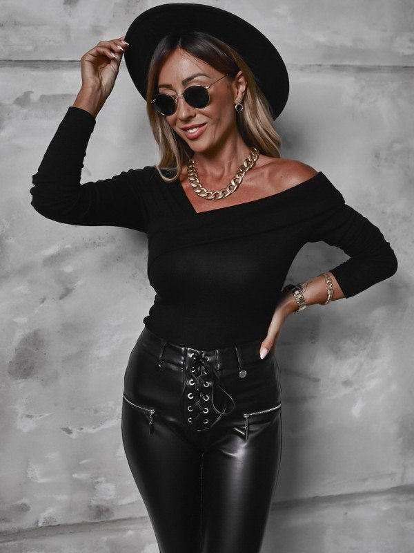 Damen Off-Shoulder Pullover im modischen Schnitt Drune