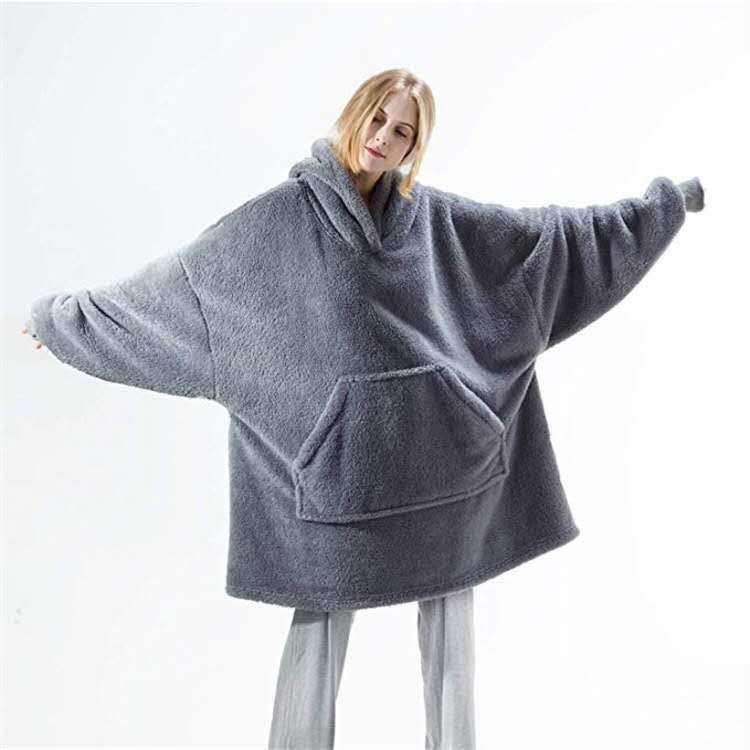 Damen Großer Kapuzenpullover mit kuscheligem Fleece und praktischen Taschen Drune