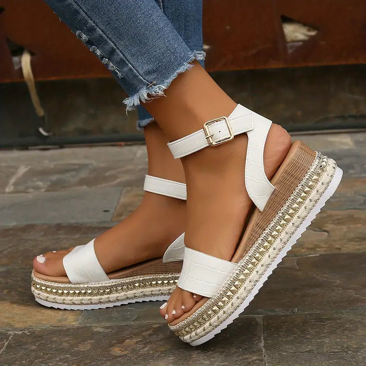 Drune | Luxus Plattform Sandalen mit Riemen für Damen