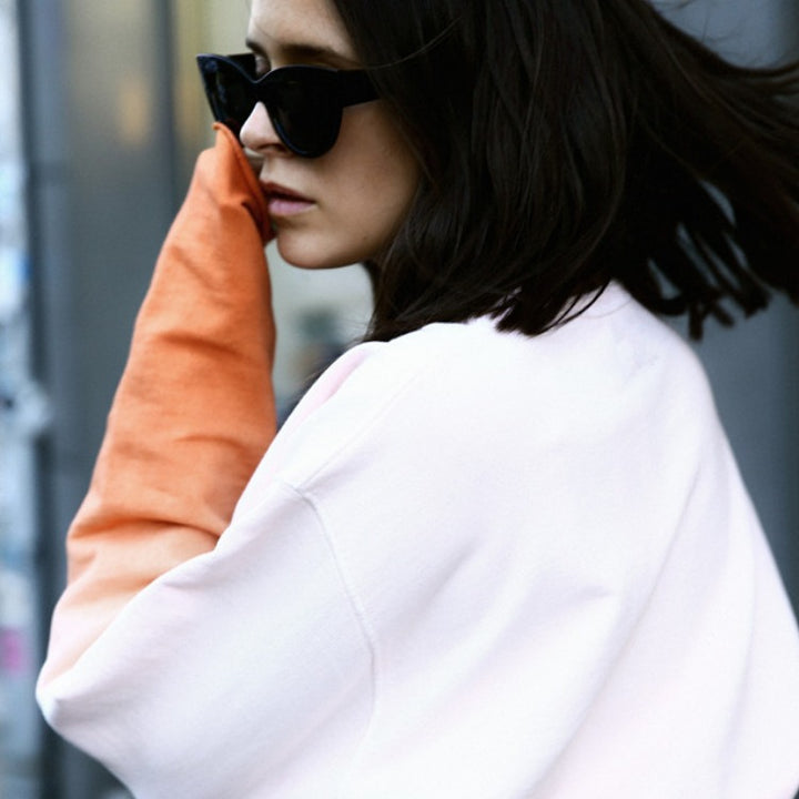 Damen Relaxed Fit Sweatshirt mit Farbverlauf und lässigem Stil Drune