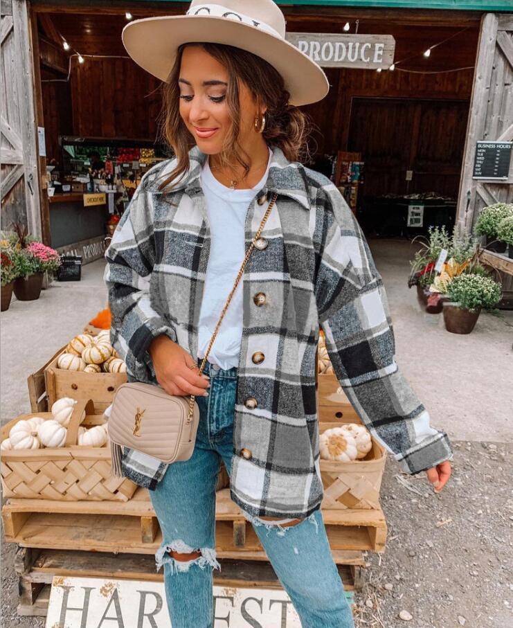 Drune | Wickelmodell Karomuster Weiches Flanellgefühl Lockere Passform