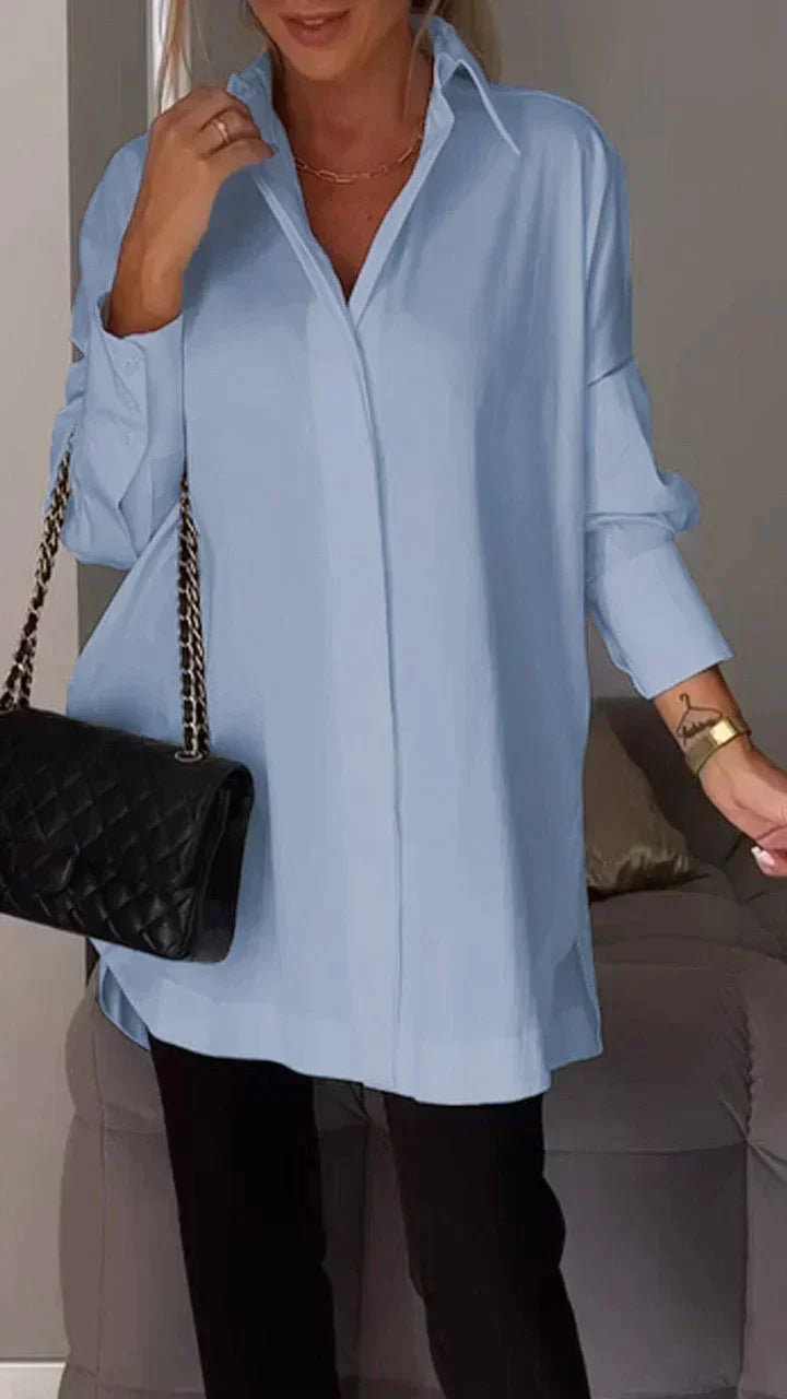 Drune | Shirt mit weißem Kragen