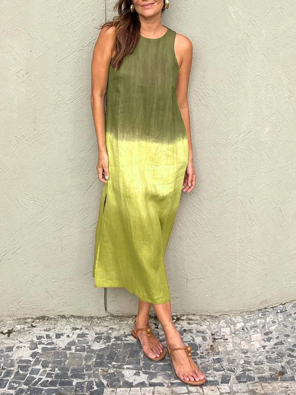 Drune | Bequemes langes Kleid in Batik-Optik