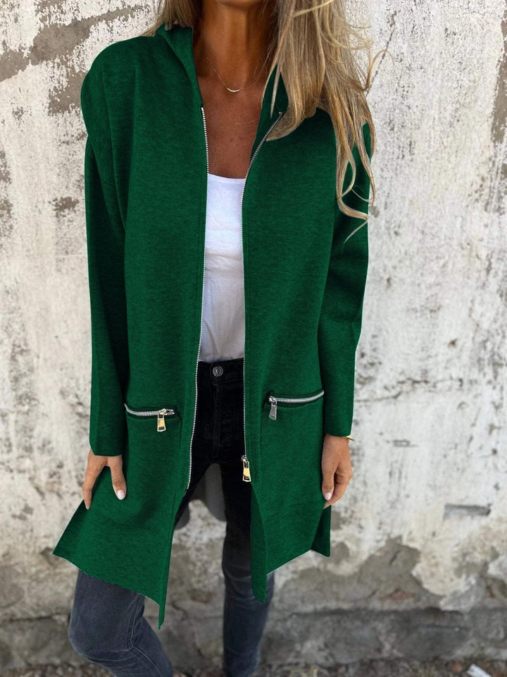 Drune | Lässige Langarmjacke Mit Reißverschluss Für Damen
