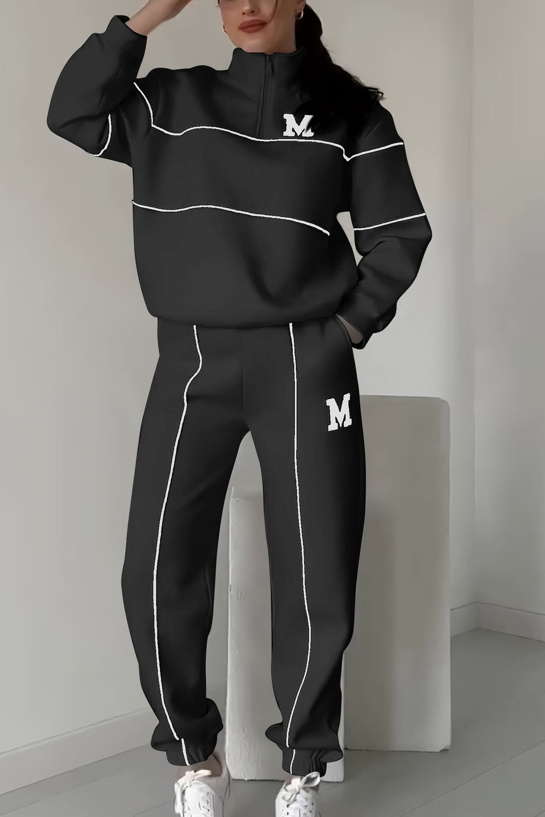 Drune | Zweiteiler Set - Pullover & Hose - Weich & Bequem - Baumwollmischung für Herbst & Winter
