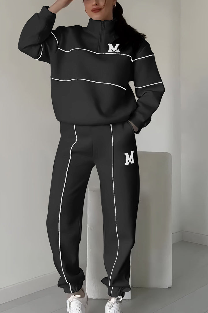 Drune | Zweiteiler Set - Pullover & Hose - Weich & Bequem - Baumwollmischung für Herbst & Winter