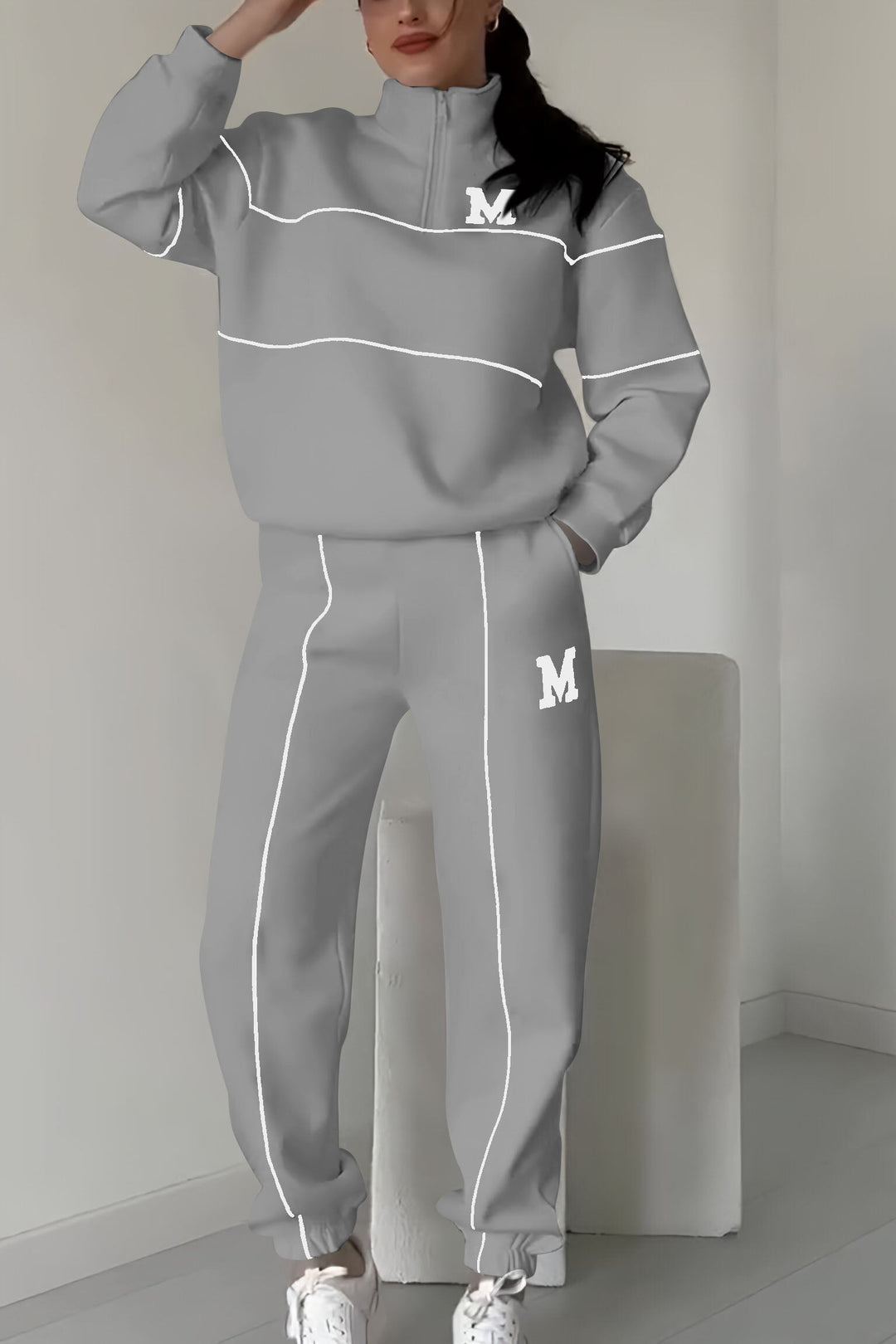 Drune | Zweiteiler Set - Pullover & Hose - Weich & Bequem - Baumwollmischung für Herbst & Winter