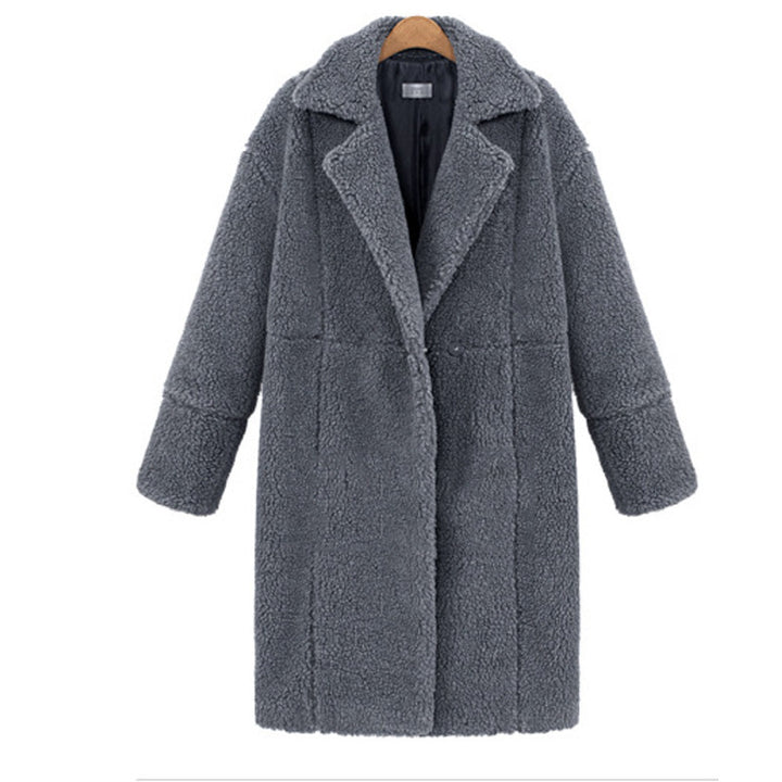 Damen kuschelige Fleecejacke mit Reverskragen und praktischen Taschen Drune