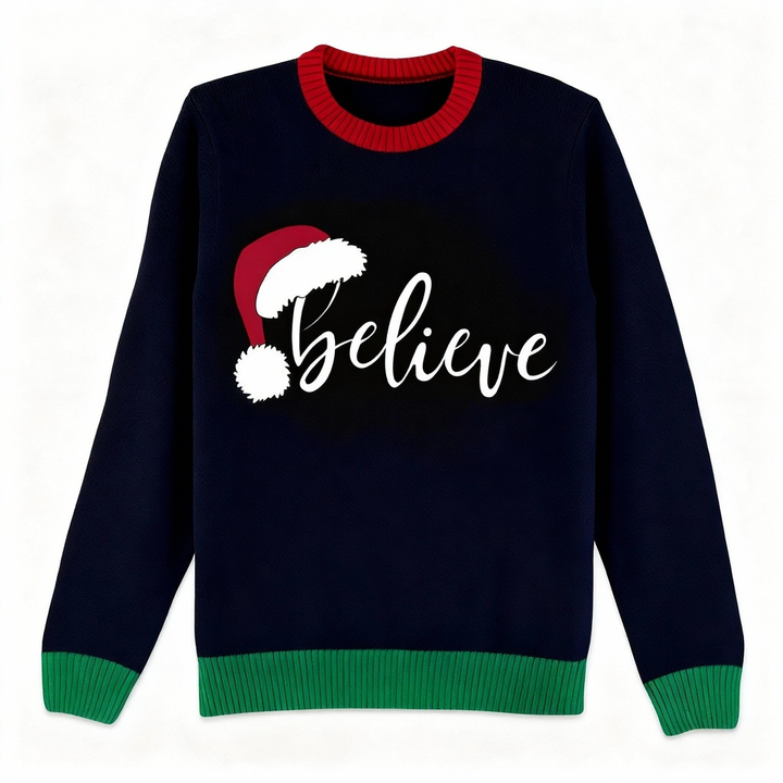 Drune | Festlich & Furchtlos: "Vorher" Muster Druck Weihnachts-Pullover