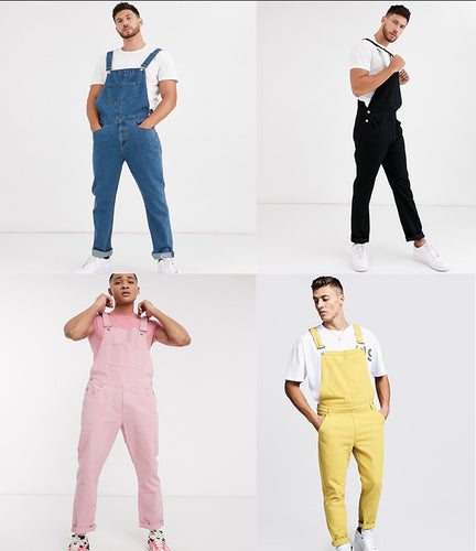 Herren Latzhose aus robustem Denim mit praktischen Taschen Drune