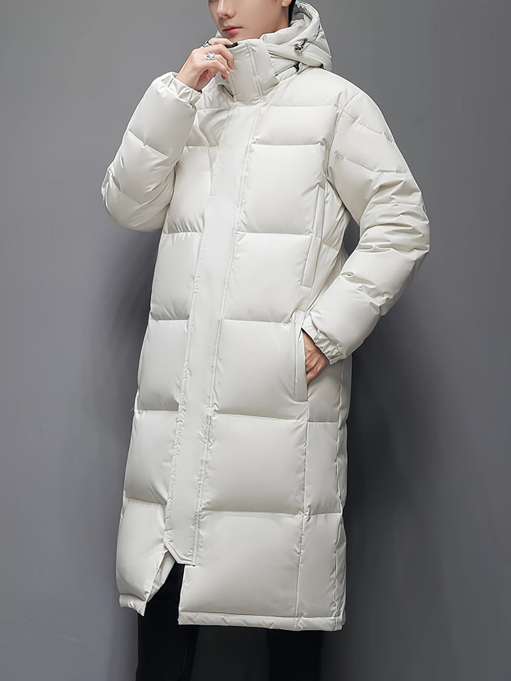 Drune | Lange Pufferjacke mit Kapuze Polyester Isolierend und Stilvoll