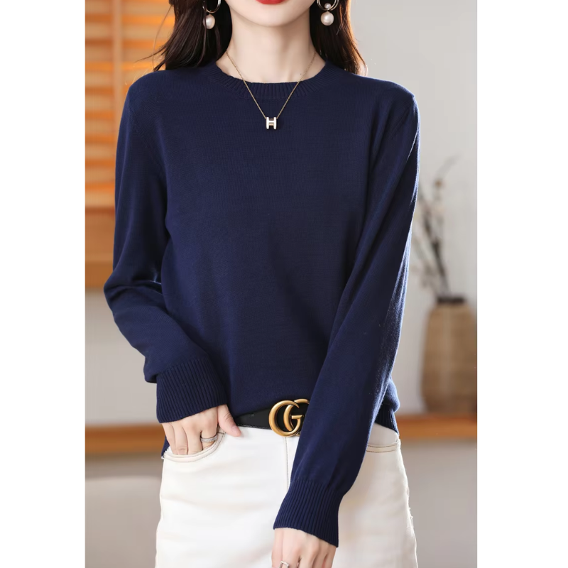 Drune | Cashmere Pullover Damen Klassischer Rundhals, Weich & Atmungsaktiv