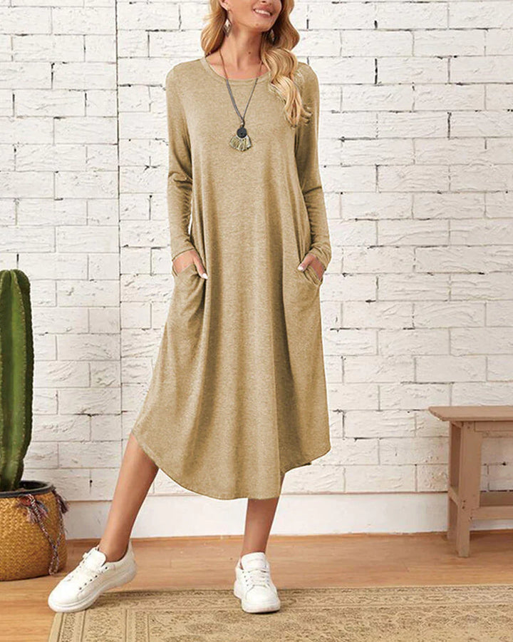 Drune - Langärmeliges lockeres Kleid