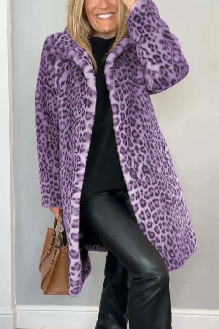 Drune | Damen - Wintermantel mit Animal - Print