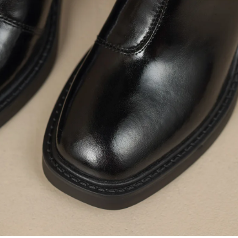 Drune | Stilvolle Leder Ankle Boots mit Blockabsatz für Damen Damen Ankle Boots