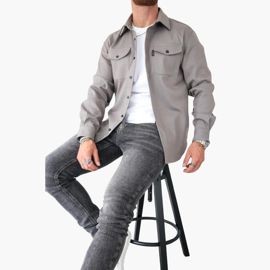 Drune | Overshirt Jacke - Modernes Button-Through Hemdjacke für Freizeit und Business