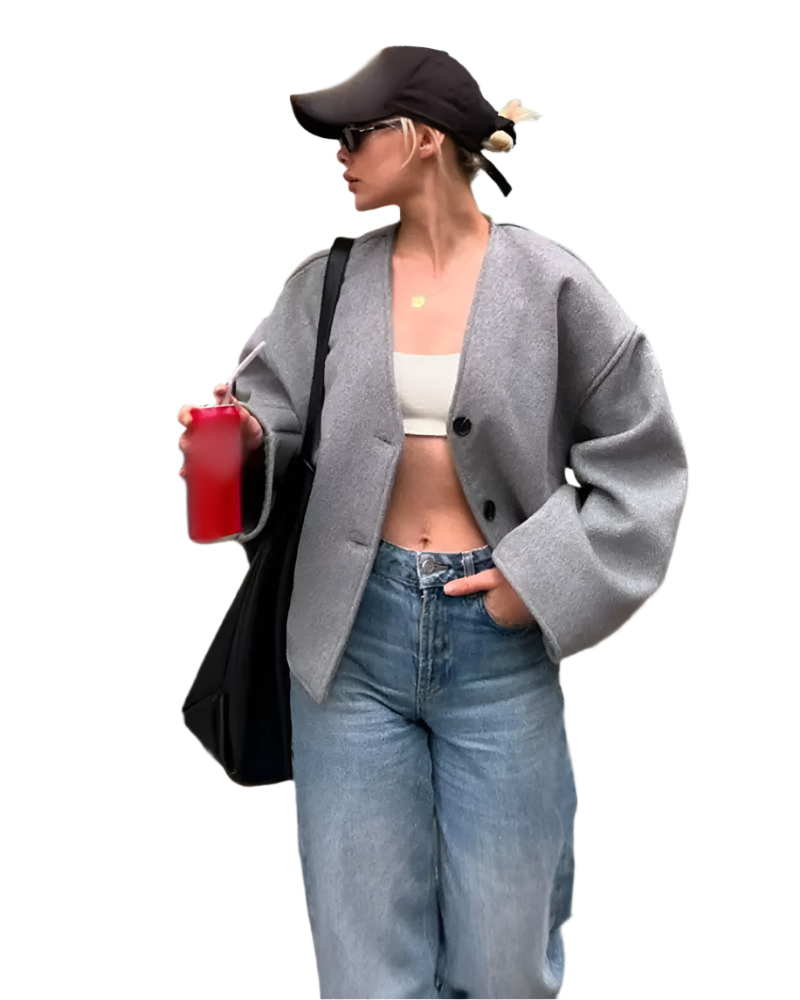 Drune | Luxus Blazerjack mit Faux Fur für Damen