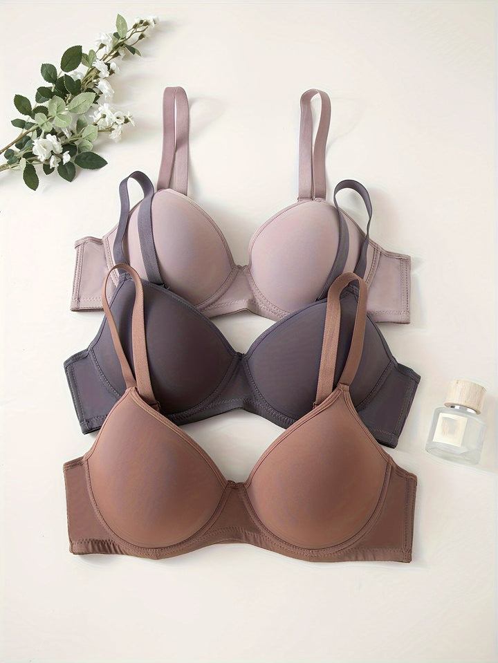Drune | 3 Teilig Nahtlos Anti Ablehnung Push up Bh