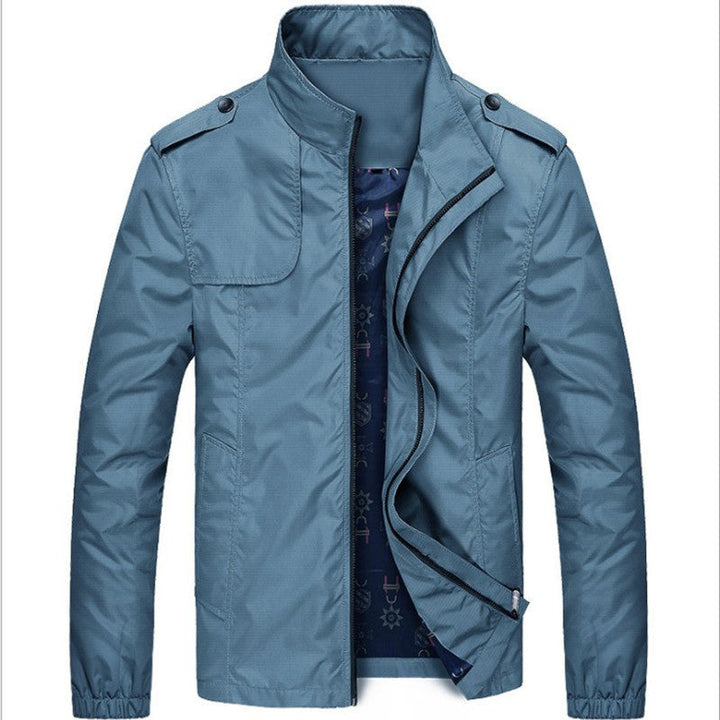 Drune | Herren-Trenchcoat mit Stehhalsausschnitt
