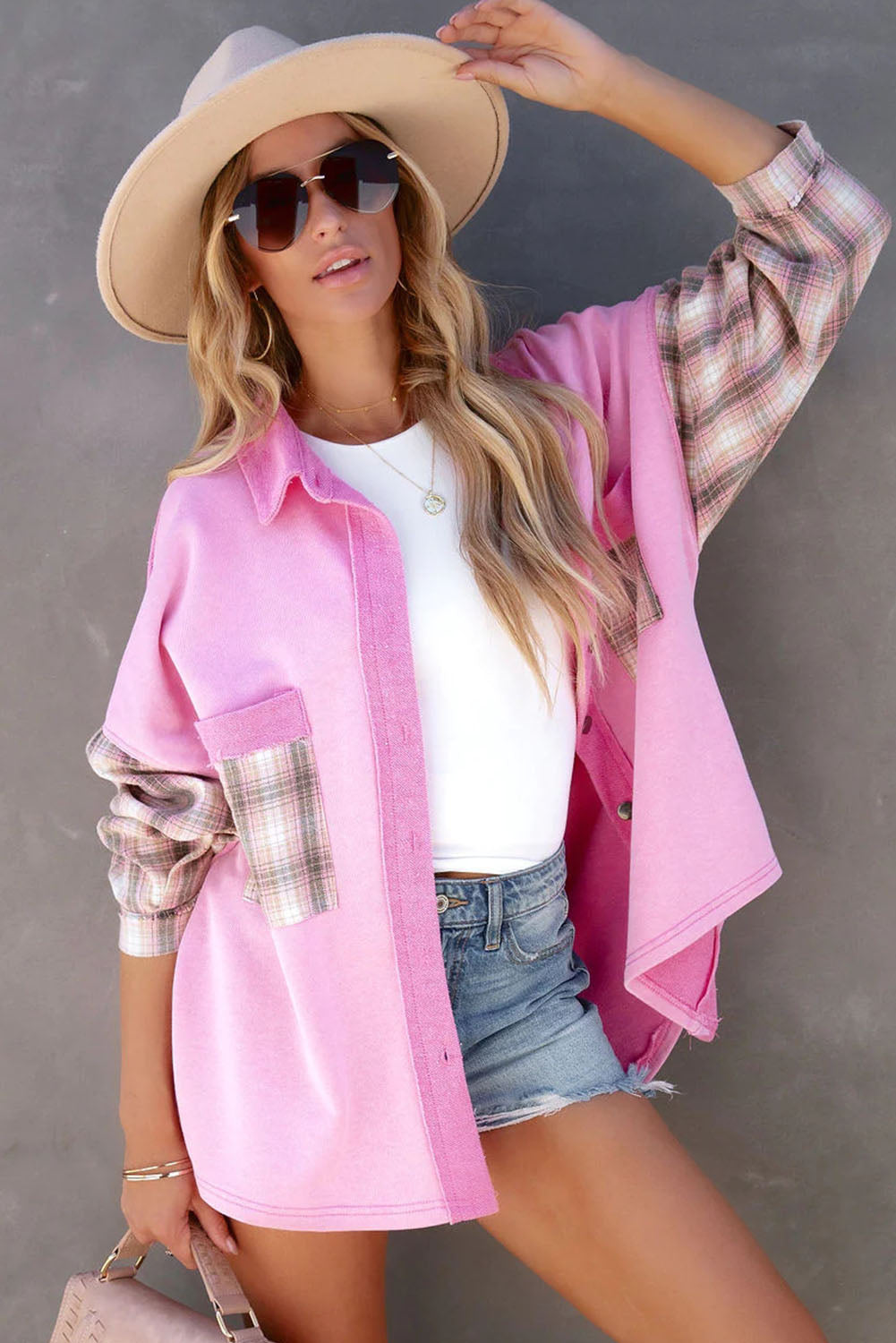 Drune | Gepunktete Flanellhemden Polyester und Baumwolle Einzigartiger Look