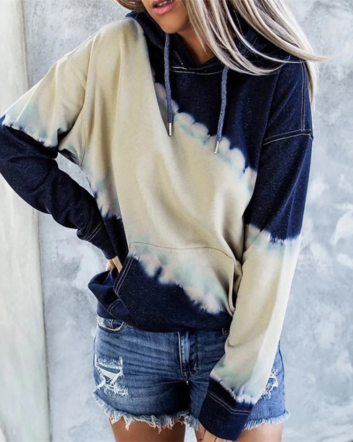 Damen lässiger Kapuzenpullover mit einzigartigem Ombre-Design Drune