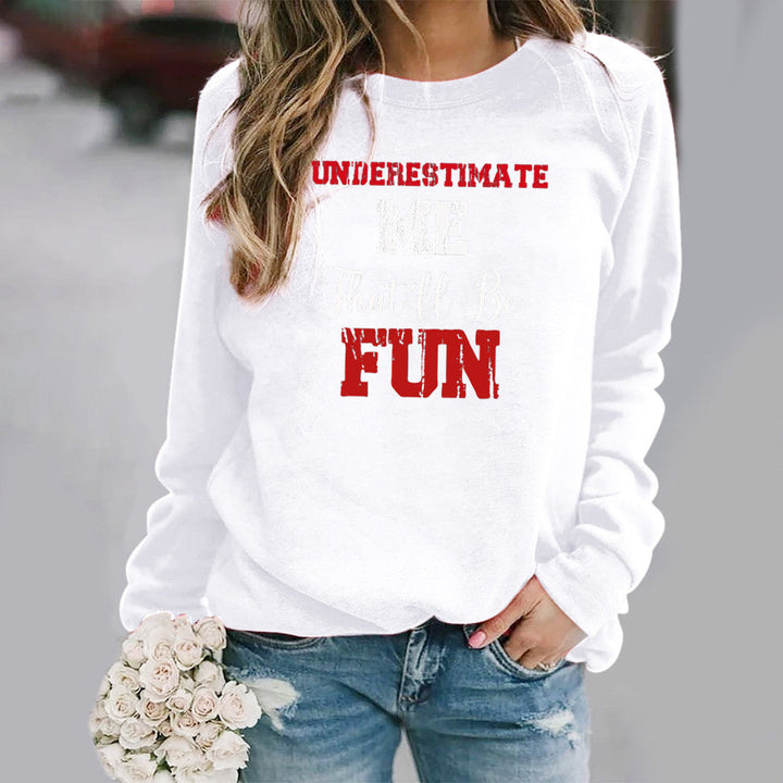 Drune | Sweatshirt - Relaxed Fit - Baumwollmischung - Rundhalsausschnitt - Buchstaben Druck Langarm