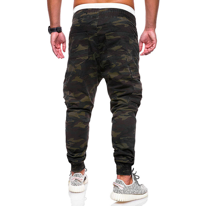 Herren nan taillierte Cargo-Joggerhose mit elastischem Komfortbund, seitlichen Klappentaschen und schmal zulaufenden Bündchen Drune