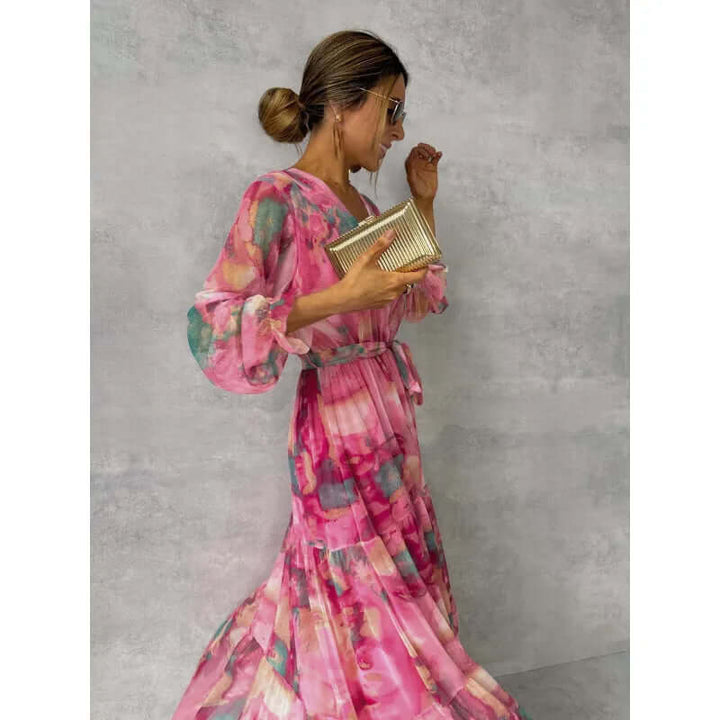 Drune | Maxi Kleid Im Rosendesign