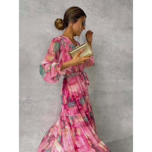 Drune | Maxi Kleid Im Rosendesign