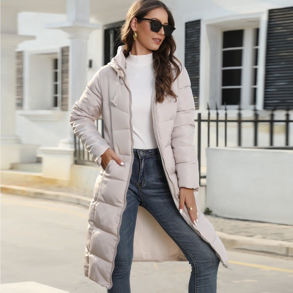 Drune | Lange Jacke Mit Kapuze Und Steppfutter