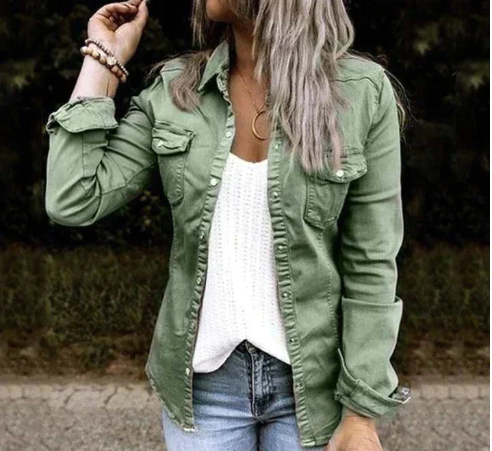 Drune - Lässige Denim-Softjacke
