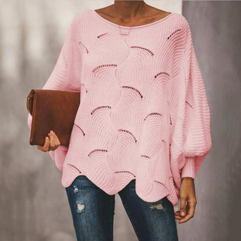 Damen Strickpullover mit luftiger Struktur und weitem Schnitt Drune
