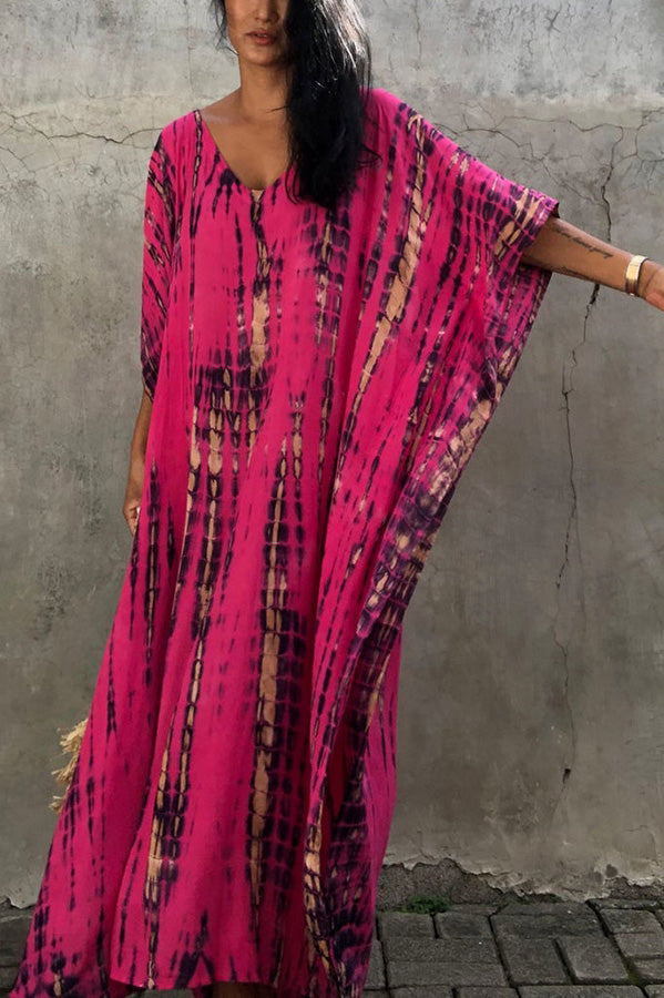 Drune Freely – Lockeres Überwurfkleid im Batik-Boho-Stil