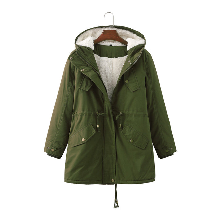 Damen warm gefütterte Parka-Jacke Drune