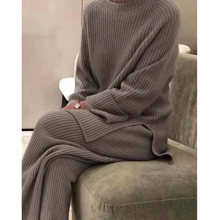 Damen Strickanzug mit weichem Rippenmuster und weitem Schnitt Drune