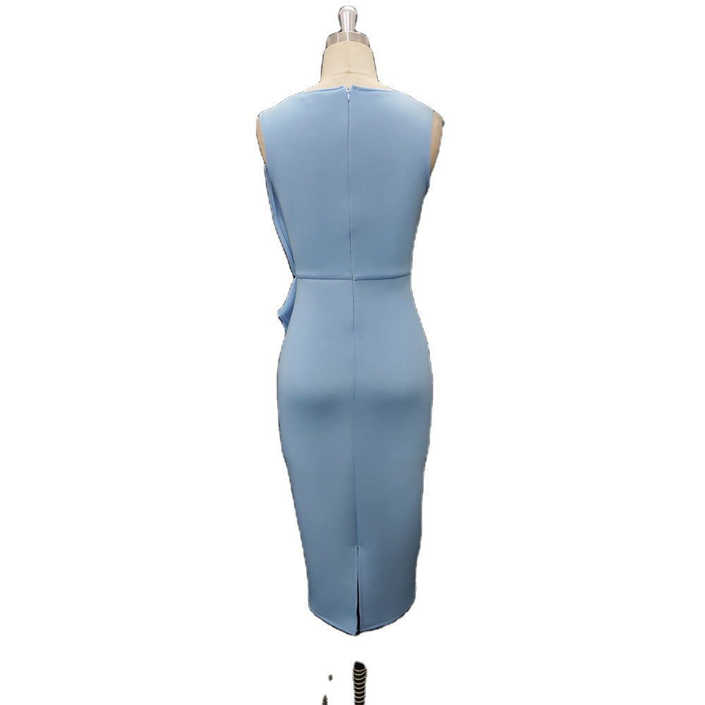 Damen Etuikleid mit elegantem Drapierungsdesign Drune