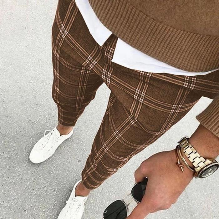 Drune | Herren karierte Hose