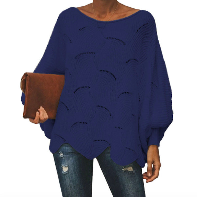 Damen Strickpullover mit luftiger Struktur und weitem Schnitt Drune