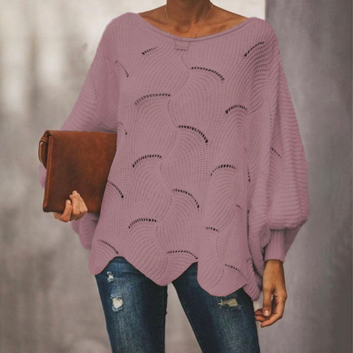 Damen Strickpullover mit luftiger Struktur und weitem Schnitt Drune