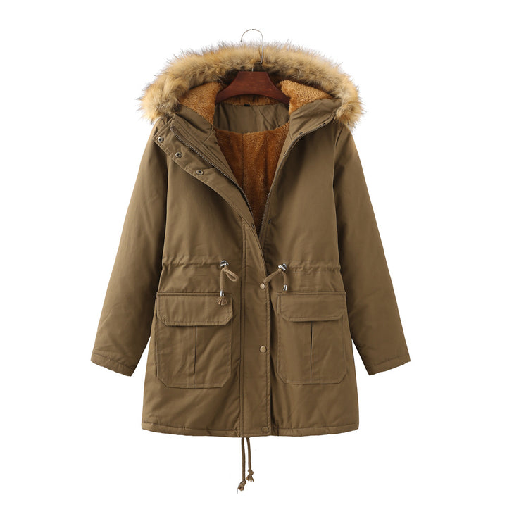 Damen warm gefütterte Parka-Jacke Drune