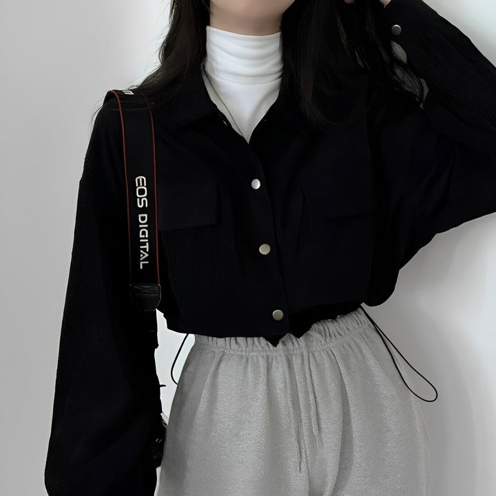 Drune | Damenjacke Aus Cord Mit Kurzem Revers