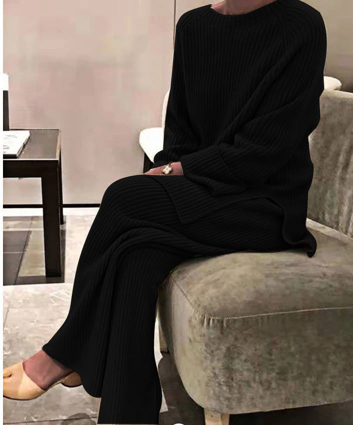 Damen Strickanzug mit weichem Rippenmuster und weitem Schnitt Drune